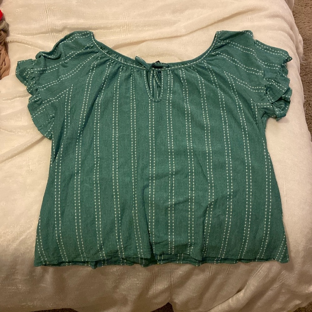 Green boho blouse size:L